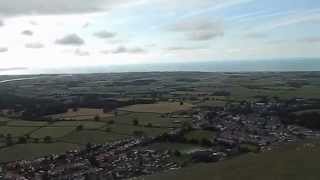Quarry & view from Moel Hiraddug Dyserth Rhyl Denbighshire Wales UK
