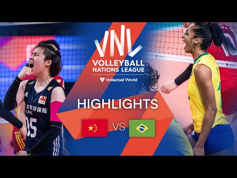 🇨🇳 CHN vs. 🇧🇷 BRA - Highlights Week 3 | Women's VNL 2022