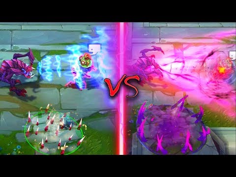 CHO'GATH ALL SKINS Visual Effects Update Old VS New Comparison - League of Legends