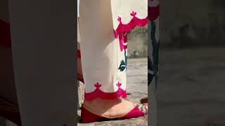 Beige Embroidered Lawn Kurta Set - Video 1