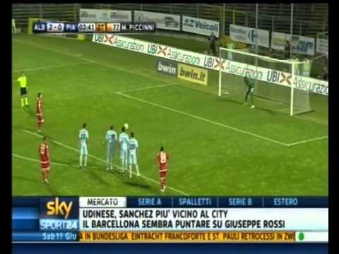 Play-Out AlbinoLeffe-Piacenza 2-2 I gol di Girasole, Grossi, Cacia e Graffiedi