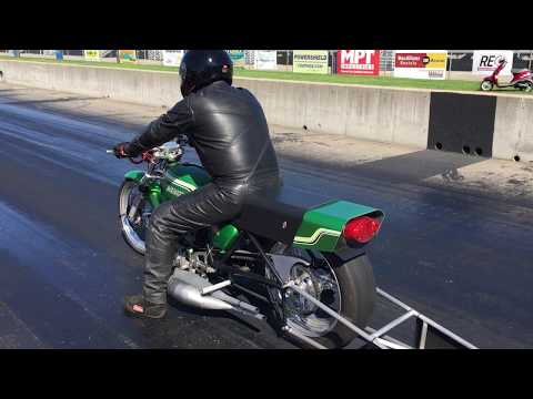 FAST Kawasaki H2 750 Two Stroke Dragbike!