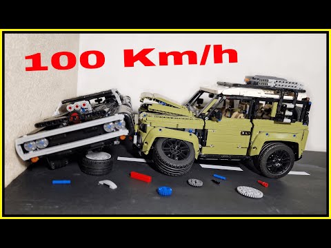 Land Rover Defender VS Dodge Charger 💥 100 KM/H 💥 Lego Technic CRASH test - Fast and Furious