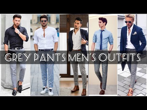 Men's Grey Pant Outfits Ideas/Grey Pants With Shirts...