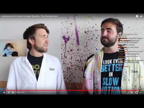 БРАТИШКИН смотрит Compressed Air Cannon in Super Slow Mo - The Slow Mo Guys║Bratishkin смотрит