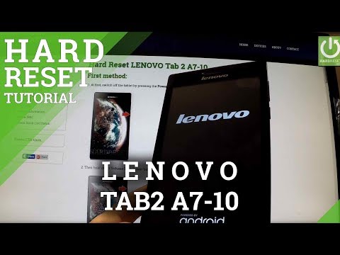 Hard Reset LENOVO Tab 2 A7-10 - wipe device by Factory Reset