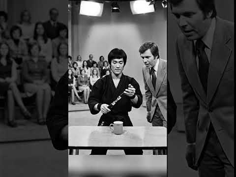 1970s TV Audience Stunned as Bruce Lee Explains His Nunchaku Tricks 😱#shortsfeed  #brucelee