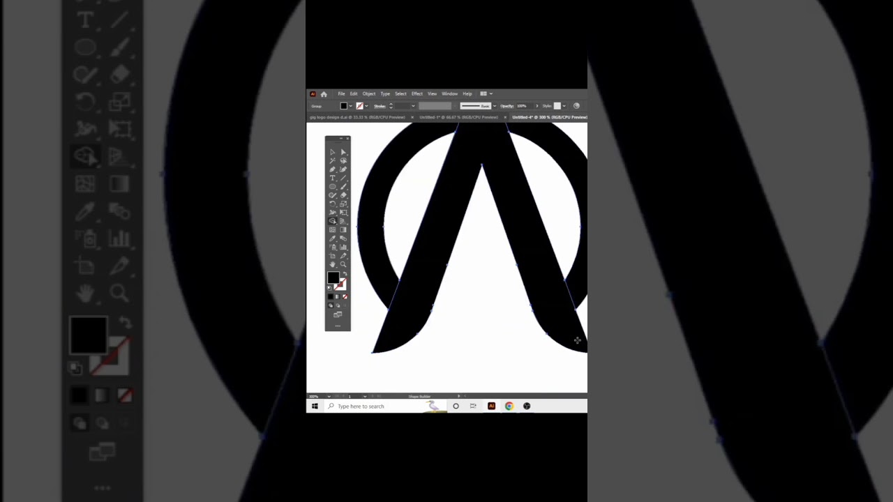 OA letter logo in adobe illustrator #logo #ytshort #logo