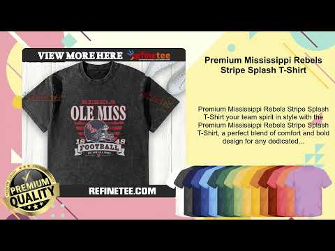Premium Mississippi Rebels Stripe Splash T-Shirt