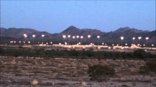 Prison Complex in the Desert at Night