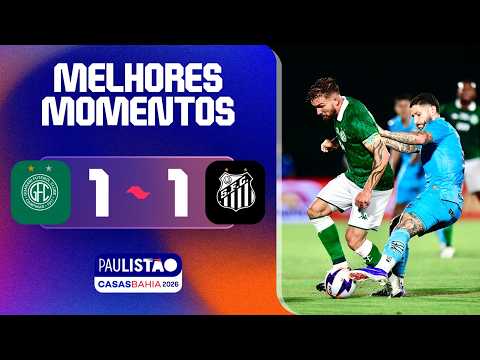 GUARANI1 X 1 SANTOS | MELHORES MOMENTOS | 3ª RODADA | PAULISTÃO CASAS BAHIA 2026