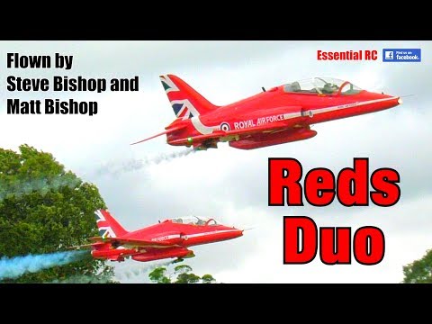 "REDS DUO" at Weston Park International Model Show 2018 (Red Arrows RC BAe Hawks)