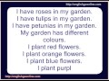 Listening English Skills: Unit 3: My Flower Garden ...