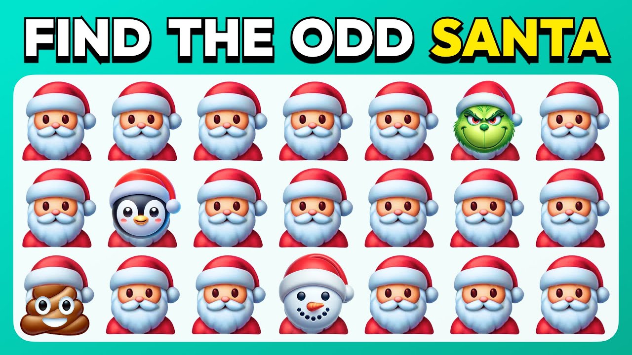 Find the ODD One Out - Christmas Edition 🎅🎁🎄 | Easy, Medium, Hard, Pro Levels - Emoji Quiz