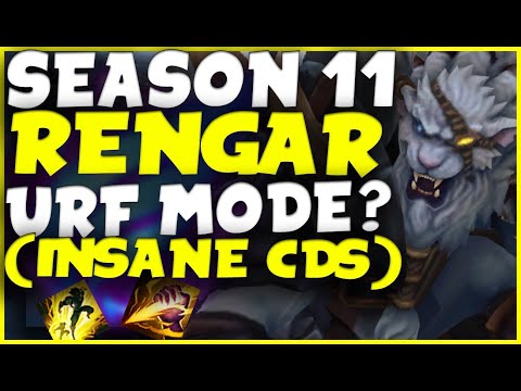 PHASE RUSH RENGAR + INSANE SEASON 11 COOLDOWNS = URF MODE (CARRYING AN INTER)
