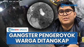 CCTV Detik-detik Aksi Gangster di Gresik Keroyok Warga, Polisi Amankan 6 Orang & Provokator Diburu