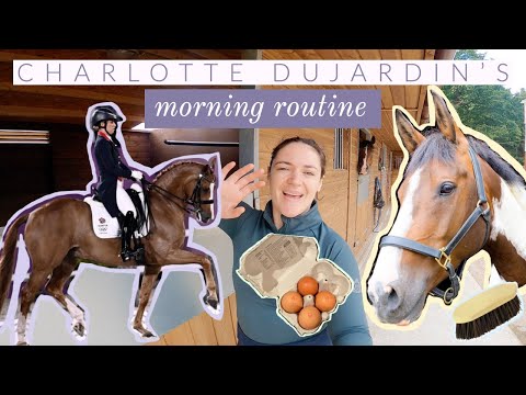 Following Charlotte Dujardin's Morning Routine | Riding With Rhi, UK Equestrian YouTuber