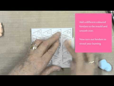 Bunting Alphabet design mat silicone icing mould Bunting Alphabet design mat silicone icing mould