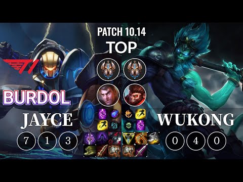 T1 Burdol Jayce vs Wukong Top - KR Patch 10.14