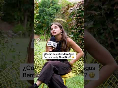 Noa Kirel y Agustín Bernasconi en el rodaje de \