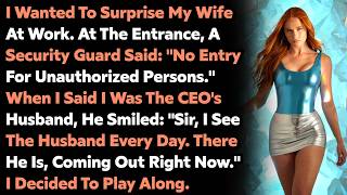 I Tried to Surprise My Wife at the Office — The Guard Said He Saw Her “Husband” Every Day