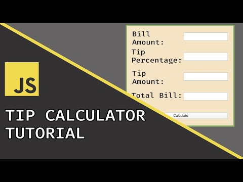 Tip Calculator Javascript Beginner Project Tutorial