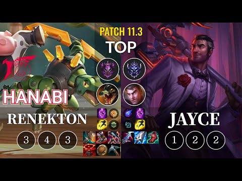 TLN Hanabi Renekton vs Jayce Top - KR Patch 11.3