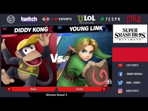 Get Smashed HS | Shisy(Diddy Kong) VS Scisto(Young Link) | Winners Round 3