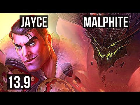 JAYCE vs MALPHITE (TOP) | 600+ games, 4/1/1 | KR Grandmaster | 13.9