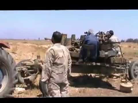 استهداف تحصينات قوات النظام في قرية الحميدية في ريف حمص بواسطة قذائف مدفعية من قبل كتيبة الشهيد ضياء جمول