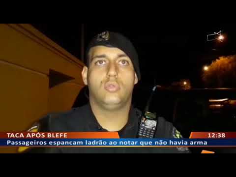 Bandido leva surra após anunciar roubo sem arma em ônibus