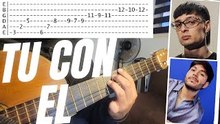 Como Tocar - Tu con el (Peso Pluma, Tito Double P) || TUTORIAL GUITARRA