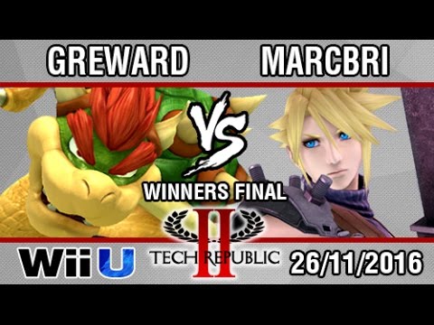 [Tech Republic 2] Greward (Bowser, Olimar) vs Marcbri (Cloud) SSB4 Winners Final - Top 8