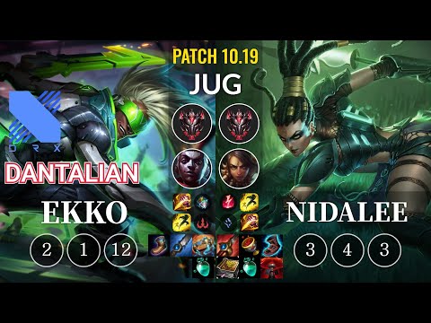 DRX Dantalian Ekko vs Nidalee Jungle - KR Patch 10.19