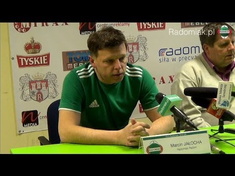 Trener Radomiaka Marcin Jałocha po meczu Radomiak Radom - Siarka Tarnobrzeg.