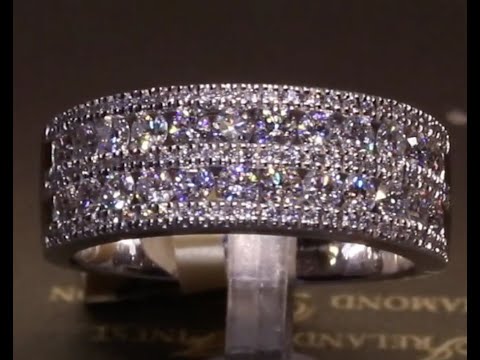 #58947 | T1.01ct | Round Brilliant Five Row Diamond Eternity Ring, Set in 18ct White Gold