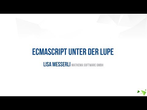 Karlsruher Entwicklertag 2019  "ECMAScript unter der Lupe"