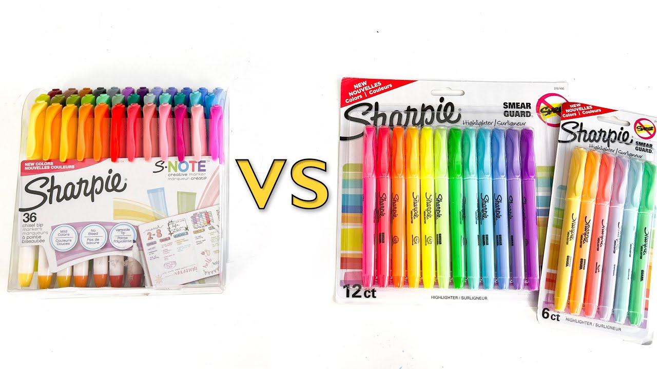 Sharpie S-Notes Versus Sharpie Highlighters