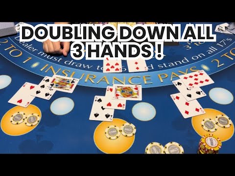 Blackjack | $600,000 Buy In | Playing Three Hands & Doubling All Of Them For $150,000!