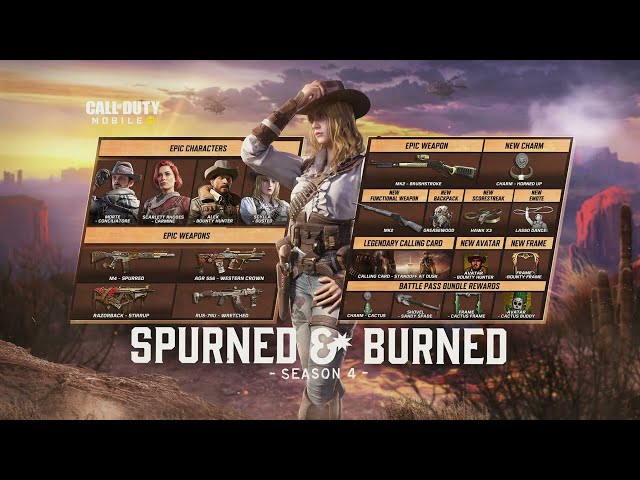 Announcement: Welcome to the Wild West in Spurned & Burned, Season 4 of Call  of Duty®: Mobile