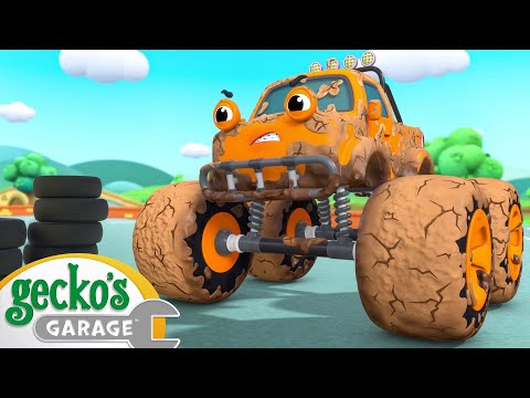 Muddy Truck - Need A Wash? | Gecko's Garage 3D | Robot Cartoons for Kids | Moonbug Kids