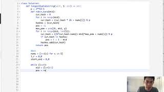 YouTube video 'Leetcode - Longest Duplicate Substring (Python)'