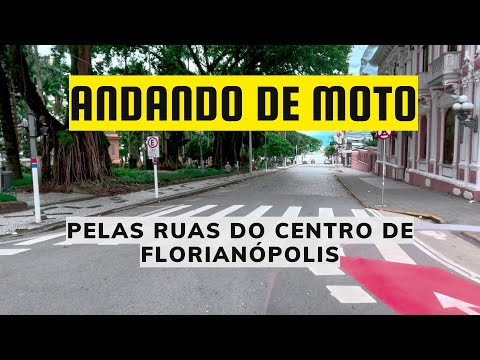 Andando de moto pelas ruas do centro de Florianópolis | [UNCUT] Motorcycle City Ride