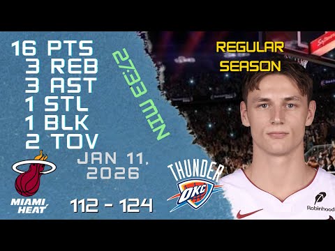 Pelle Larsson – Highlights und Tiefpunkte im Spiel gegen Thunder am 11.01.2026 (NBA-Hauptsaison).