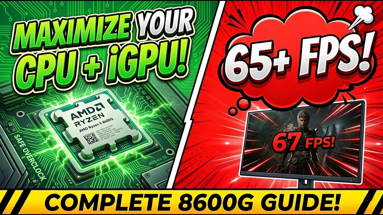 How to Overclock Your AMD Ryzen CPU + iGPU for MAX Gaming FPS (8600G Guide)
