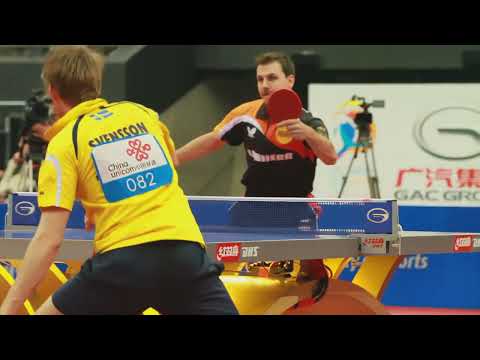Timo Boll (GER) v. Robert Svensson (SWE) at the 2011 Rotterdam WTTC