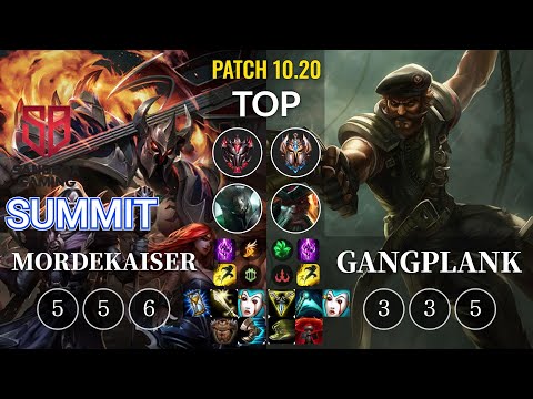 SB Summit Mordekaiser vs Gangplank Top - KR Patch 10.20