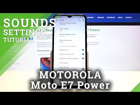 How to Find Sound Settings in MOTOROLA Moto E7 Power – Customize Sounds