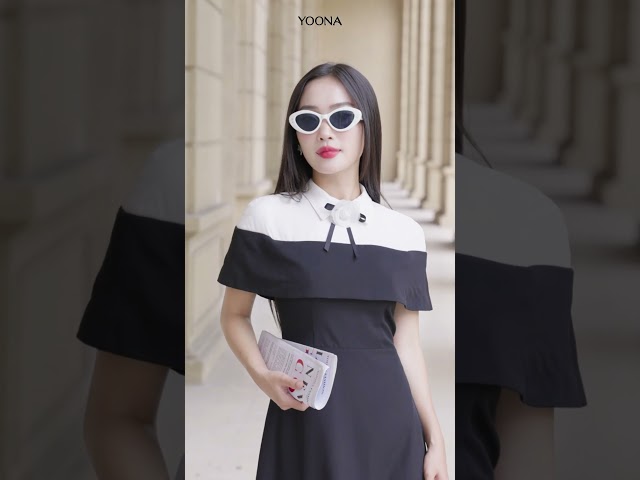 NH10A650- Đầm chéo hàn đen