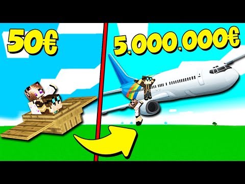 AEREO DA 50 EURO contro AEREO DA 5.000.000 EURO su MINECRAFT!
